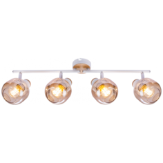 7025-704 Rivoli Спот Kalisto W4 Белый/светлое дерево 4хE14 40W (6/72)