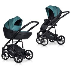 Коляска PACCO (2 в 1) (RIKO BASIC) 03 Lagoon (бирюзовый-черный)