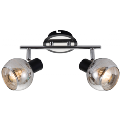 Rivoli 7029-702 Rivoli Спот Medeya W2 Хром/черный 2хE14 40W (10/90)