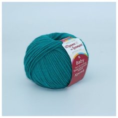 Пряжа для вязания ТРО Кроха (20% шерсть, 80% акрил) 10х50г/135м цв.0511 зеленка Пряжа из Троицка ТРО.кроха.0511 Троицкая камвольная фабрика