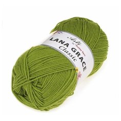 Пряжа для вязания ТРО LANA GRACE Classic (25% мериносовая шерсть, 75% акрил супер софт) 5х100г/300м цв.1550 аспарагус Пряжа из Троицка ТРО.LG.CLASSIC.1550 Троицкая камвольная фабрика
