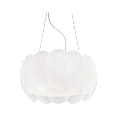 Люстра IDEAL LUX OVALINO SP5, E27, 300 Вт, кол-во ламп: 5 шт., цвет арматуры: хром, цвет плафона: белый