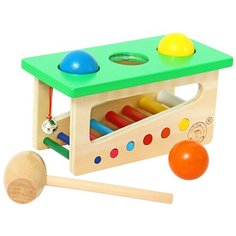 Стучалка Фабрика Фантазий Ксилофон Веселая игра бежевый/зеленый
