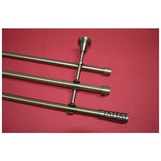 Карниз трехрядный Торино, диаметром 16 мм (340 см, Антик) Мастер Плюс