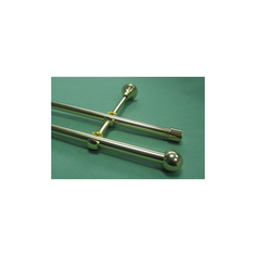 Карниз двухрядный Шар, диаметром 16 мм (200 см, Золото глянец) Мастер Плюс