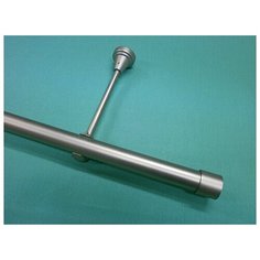 Карниз однорядный Заглушка, диаметром 25 мм (340 см, Хром матовый) Мастер Плюс