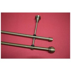 Карниз двухрядный Шар рифленый, диаметром 16 мм (160 см, Антик) Мастер Плюс