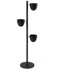 Подставка для цветов Umbra Floristand Planter с горшками 3 шт, темный орех 1013880-048