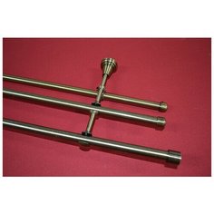 Карниз трехрядный Заглушка, диаметром 16 мм (200 см, Антик) Мастер Плюс