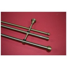 Карниз трехрядный Шарик, диаметром 16 мм (310 см, Антик) Мастер Плюс