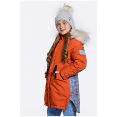 Пальто детское 34, 128, терракот ШАЛУНЫ