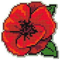 Pixel Boom РВ-0092 Мини-мозаика на магните Алый мак 10 х 10 см 66618683314