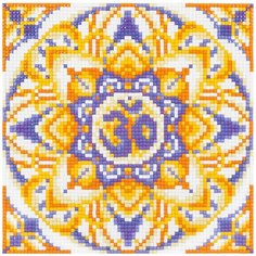 Кристальная мозаика (алмазная вышивка) "ФРЕЯ" ALVR-01 089 "Ом" 16 х 16 см