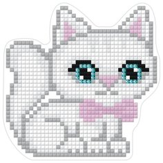 Кристальная мозаика (алмазная вышивка) фрея ALVM-015 магнит Котенок с бантом 9 х 9 см