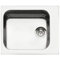 Врезная кухонная мойка 58 см, Smeg VS45-P3, нержавеющая сталь/матовая