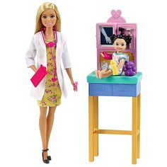 Набор с куклой Barbie Педиатр, 30 см, GTN51