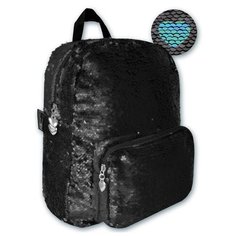 Рюкзак, 30x25x8 см, черный/зеленый Феникс