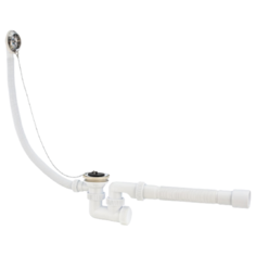 Сифон "Универсал" д/ванн с нерж. чашками и с гофротрубой L600 мм (?40/50) Vir Plast