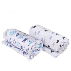 Многоразовая пеленка Lemony kids MN-601 120 x 80 см, белый/фиолетовый, 2 шт.