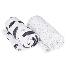 Многоразовая пеленка Lemony kids MN-621 120 x 80 см, белый/фиолетовый, 2 шт.