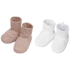 Пинетки детские AMAROBABY Nature, ваниль/сахар, 2 пары, размер 56-62
