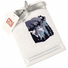 Подарочное полотенце TAC/махровое/NEW YEAR/50*90/420 г/м2, WINTER белое