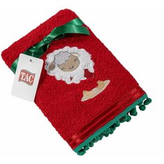 Подарочное полотенце TAC/махровое/NEW YEAR/50*90/420 г/м2, LAMB красное