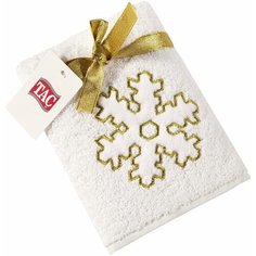 Подарочное полотенце TAC/махровое/NEW YEAR/50*90/420 г/м2, SNOWFLAKE белое