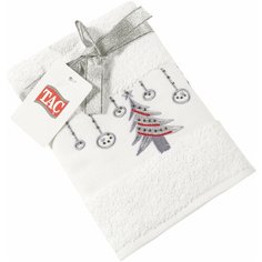 Подарочное полотенце TAC/махровое/NEW YEAR/50*90/420 г/м2, CHRISTMAS TREE белое