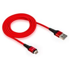 Кабель WALKER C970 USB - Lightning, красный, 1 м