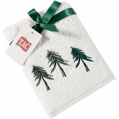 Подарочное полотенце TAC/махровое/NEW YEAR/50*90/420 г/м2, CRISTMAS TREES белое