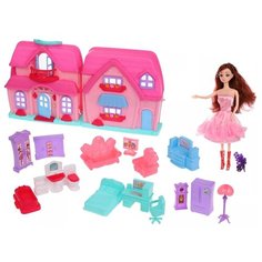 Наша игрушка Кукольный домик 88018B, розовый