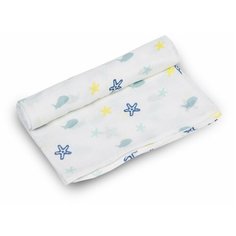 Пеленка муслиновая Amarobaby Rainbow Море125х115