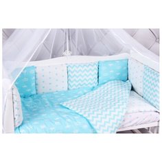 Amarobaby бортик Soft (12 предметов) бирюзовый