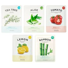 Holika Holika Набор корейских косметических тканевых масок для лица для проблемной и жирной кожи Its Skin The Fresh