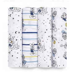 Многоразовая пеленка aden + anais Disney Essentials Classic Muslin, 112х112, mickey - stargazer, 4 шт.