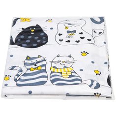 Простыня AmaroBaby 150х210 (Котики белый)
