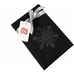 Подарочное полотенце TAC/махровое/NEW YEAR/50*90/420 г/м2, SNOWFLAKE антрацит