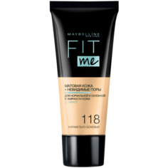 Maybelline New York Тональный крем Fit Me, 30 мл, оттенок: 118 Карамельно-бежевый