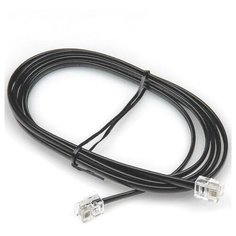 Кабель для телефона Dialog CT-0115 black RJ11-RJ14 патч-корд 6p4c чёрный - 1.5 метра