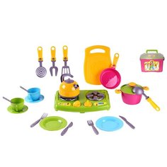 Кухня детская игровая набор №3 технок / посуда детская игрушечная / посуда детская набор / пластиковая посуда детская игрушечная набор / кухонный набор детский / детский кухонный набор / плита детская игровая / детская кухня игровая