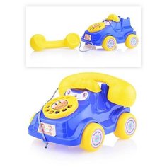 Каталка детская с ручкой маленькая телефон детский игрушечный MAXIMUS зелёный / машина каталка для мальчиков / машинка каталка детская / игрушка каталка с ручкой / игрушка телефон детский