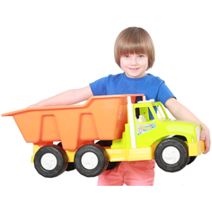 Детский автомобиль MAXIMUS грузовик ураган красный / машина каталка для мальчиков / машинка каталка детская / игрушка каталка с ручкой / самосвал игрушечный / игрушки для песочницы