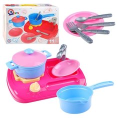 Набор посуды Технок с плитой 11 предметов