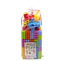 Конструктор детский блочный разноцветный с фигурками из 119 элементов MAXIMUS Мега макс / конструктор для мальчиков / развивающие игрушки / конструкторы для девочек / конструкторы для мальчиков / конструктор для девочек / детский конструктор