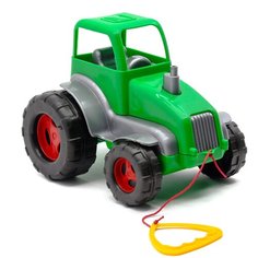 Трактор игрушка зеленый 26 см MAXIMUS детская машина каталка для мальчиков / игрушка каталка / машинка детская каталка / машинка игрушка / машинка детская игрушка / игрушка трактор
