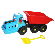 Каталка детская машинка грузовичок с лопаткой и граблями для игр в песочнице KINDER WAY