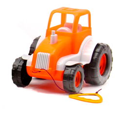 Трактор игрушка оранжевый 26 см MAXIMUS детская машина каталка для мальчиков / игрушка каталка / машинка детская каталка / машинка игрушка / машинка детская игрушка / игрушка трактор