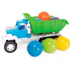 Каталка детская машинка грузовик самосвал KINDER WAY с шариками для игры