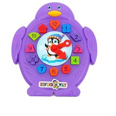 Развивающая игра часики сортер пингвин KINDER WAY